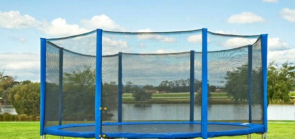 Trampoline Replacement Safety Enclosure Net for 6 Straight Poles Round Frame Trampolines Breathable and Weather-Resistant Trampoline Net with Adjustable Straps Net Only 